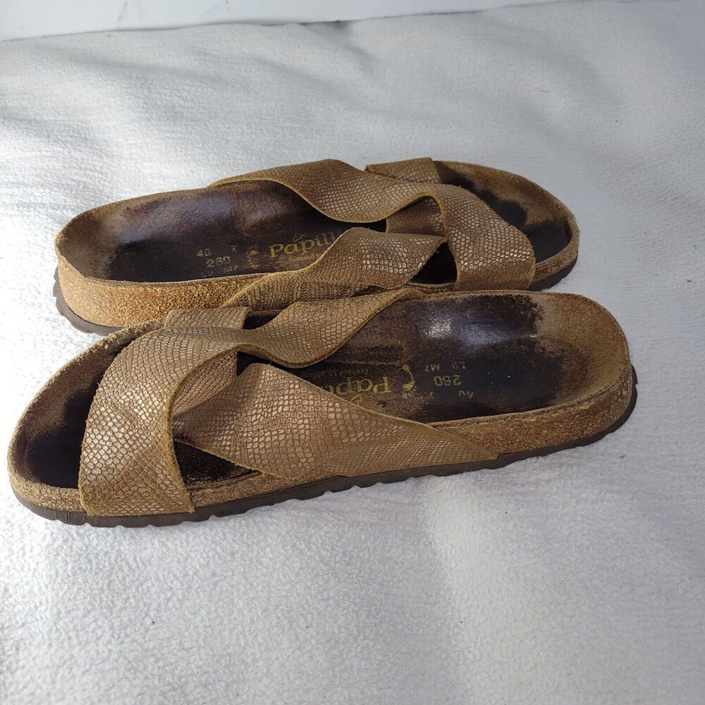 Papillo By Birkenstock Sandals Shoes Womens Size 9 Brown Beach Pool Summer Hippy - Picture 13 of 14